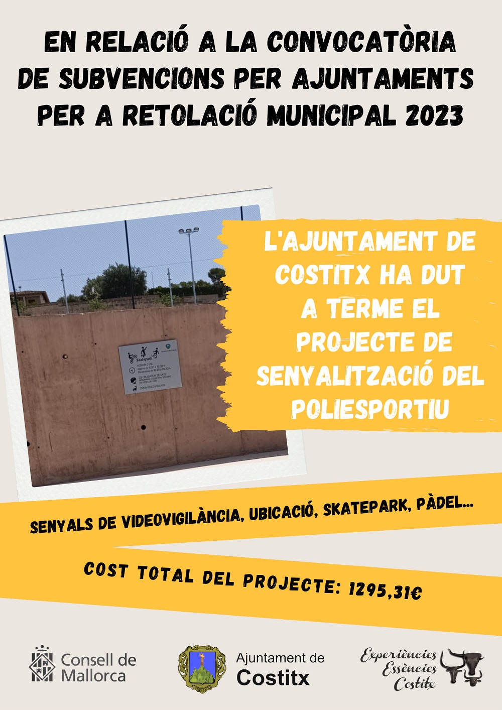 CARTELLL RETOLACIÓ MUNICIPAL