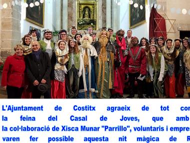Agraïment de l'Ajuntament de Costitx